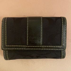 Coach black small wallet